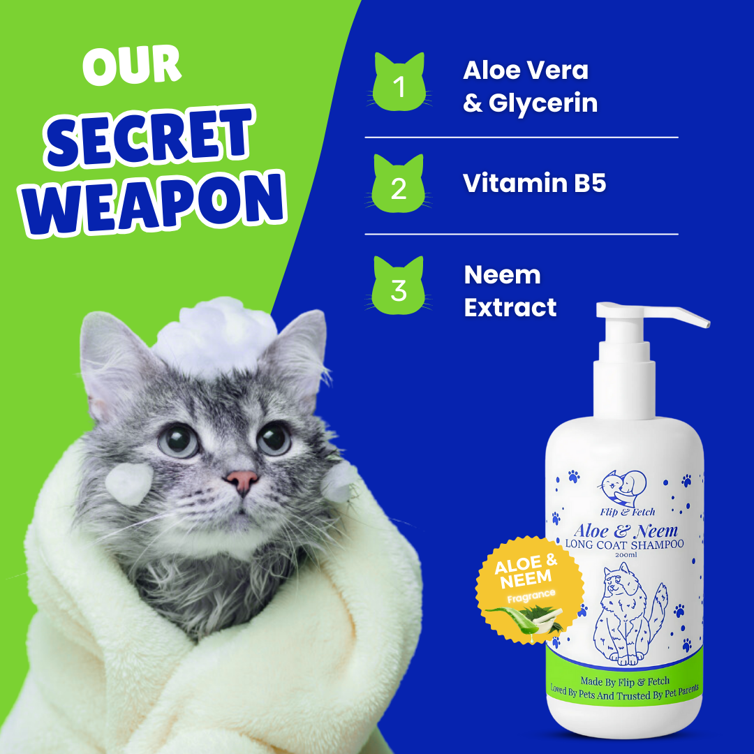 Aloe & Neem Pampering - Long Coat Cat's Shampoo with Conditioner