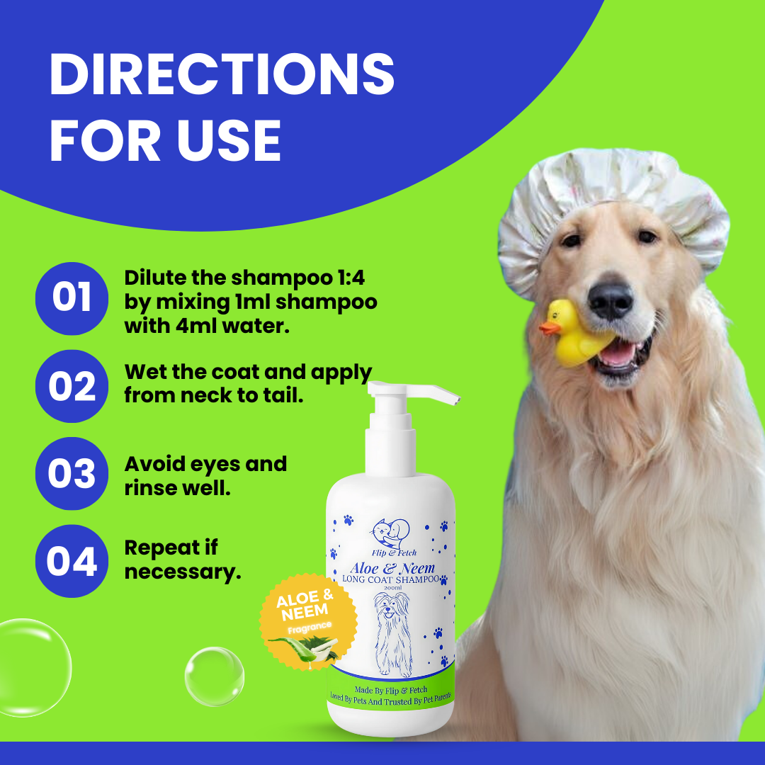 Aloe & Neem Pampering - Long Coat Dog's Shampoo with Conditioner