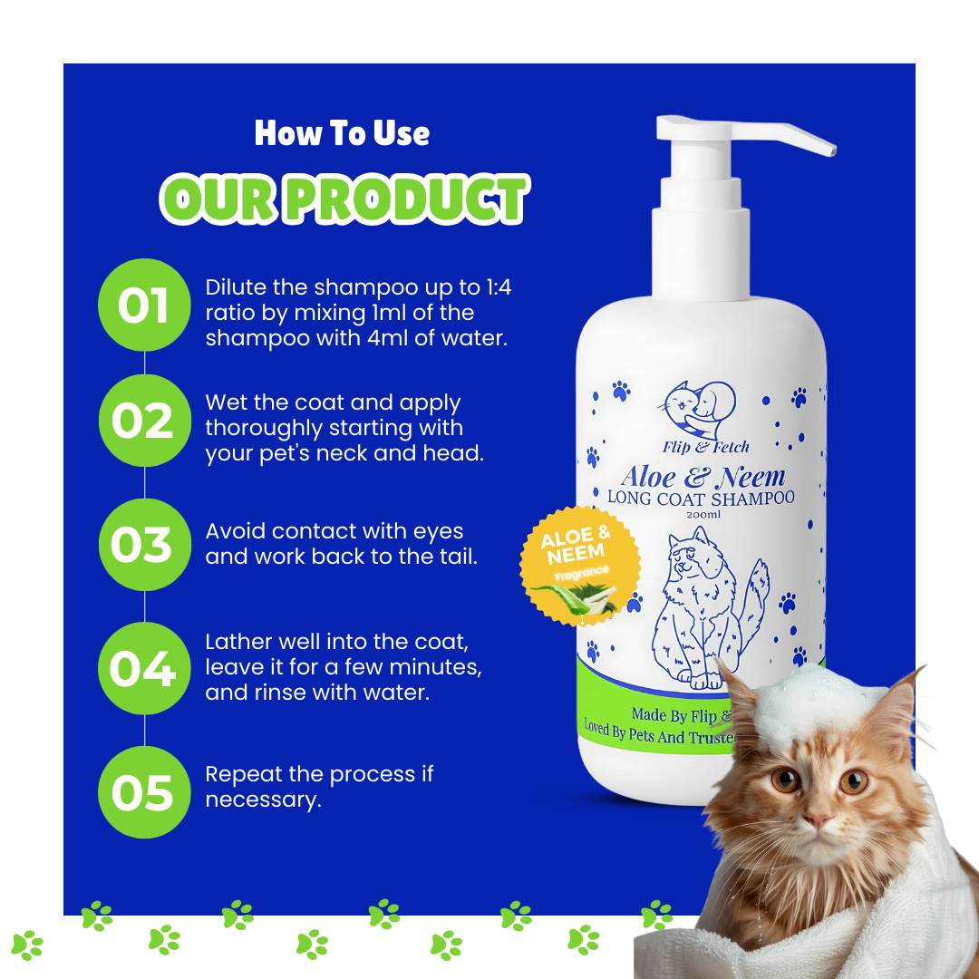 Aloe & Neem Pampering - Long Coat Cat's Shampoo with Conditioner