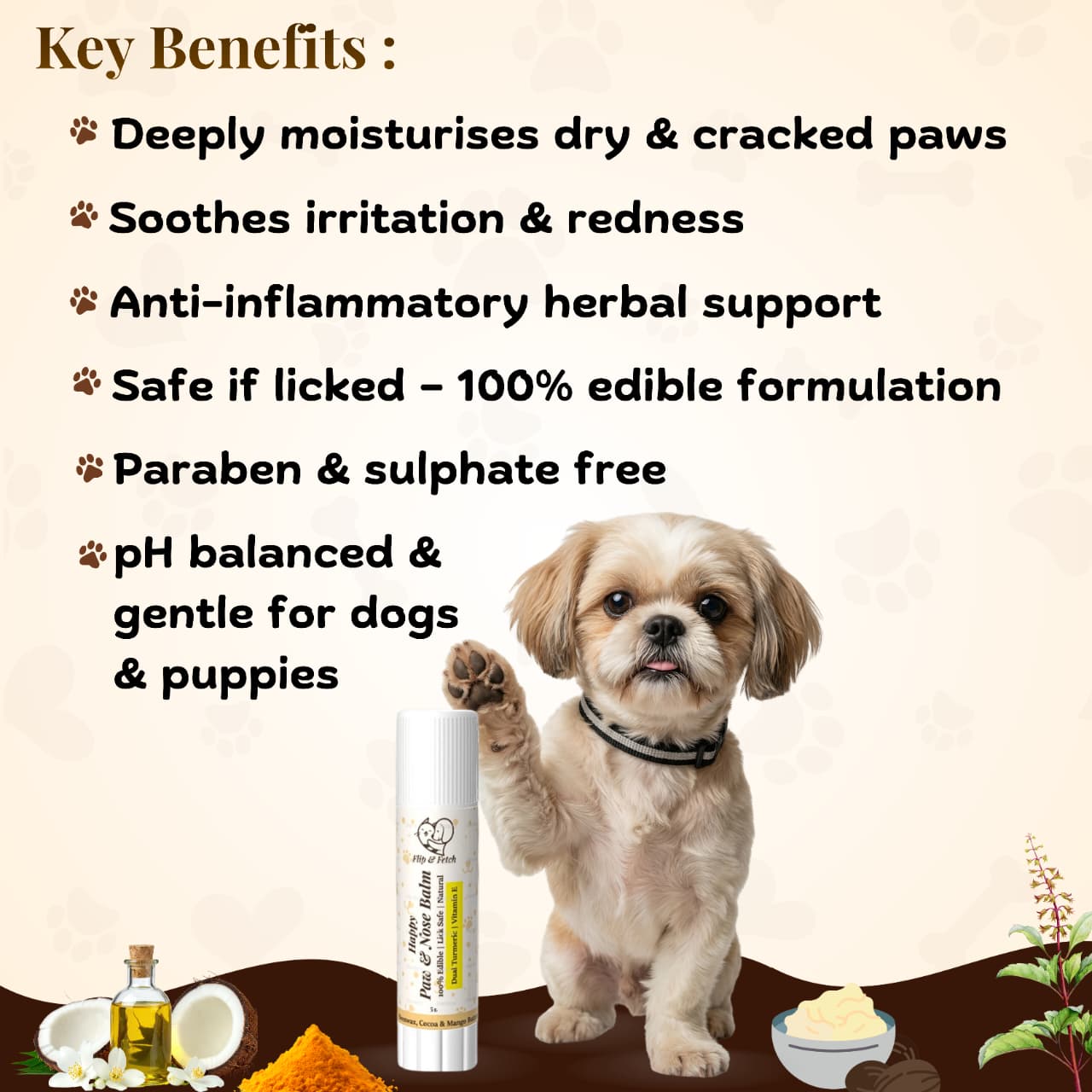 Happy Paw & Nose Balm – 100% Natural, Lick-Safe Protection (5g)